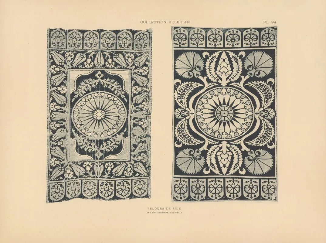 La Collection Kelekian Etoffes Tapis Dorient De Venise Pl 094 Wall Art by Jules Guiffrey - High-Resolution Digital Print