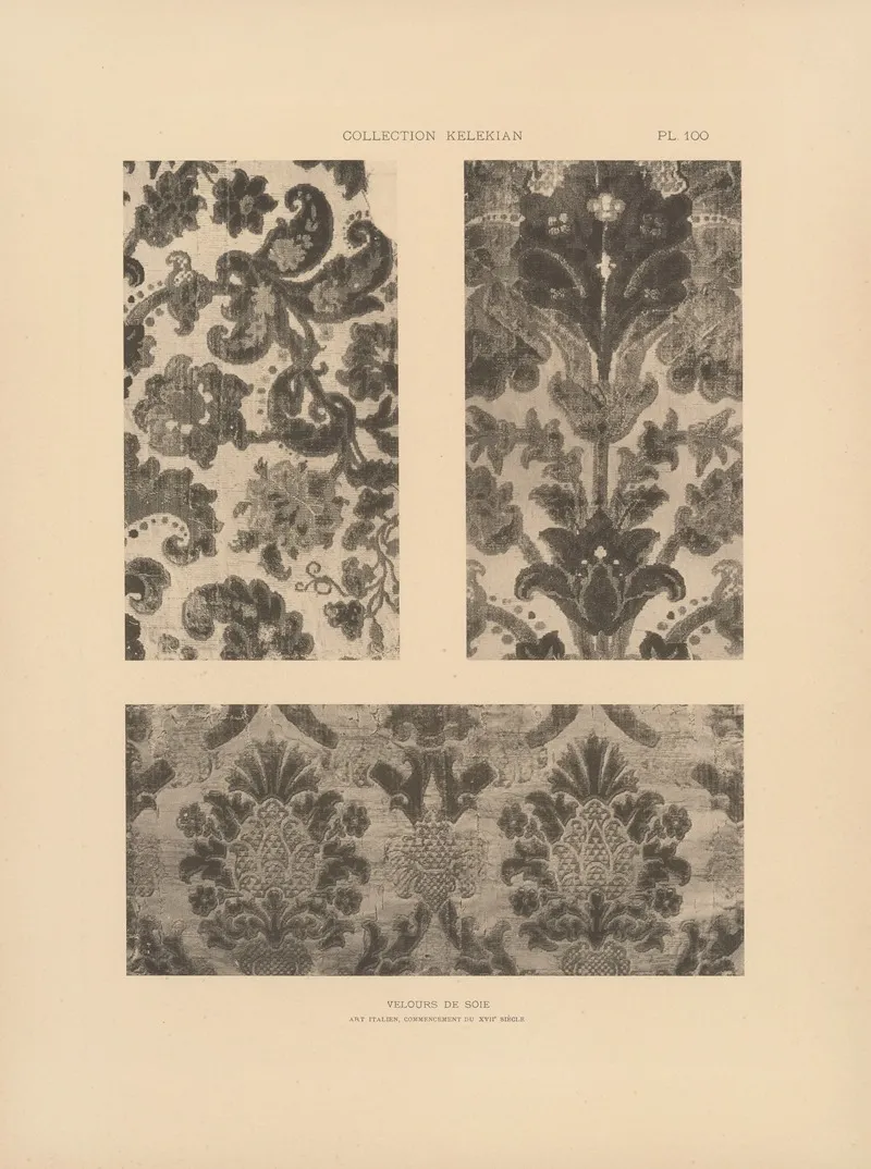 La Collection Kelekian Etoffes Tapis Dorient De Venise Pl 100 Wall Art by Jules Guiffrey - High-Resolution Digital Print