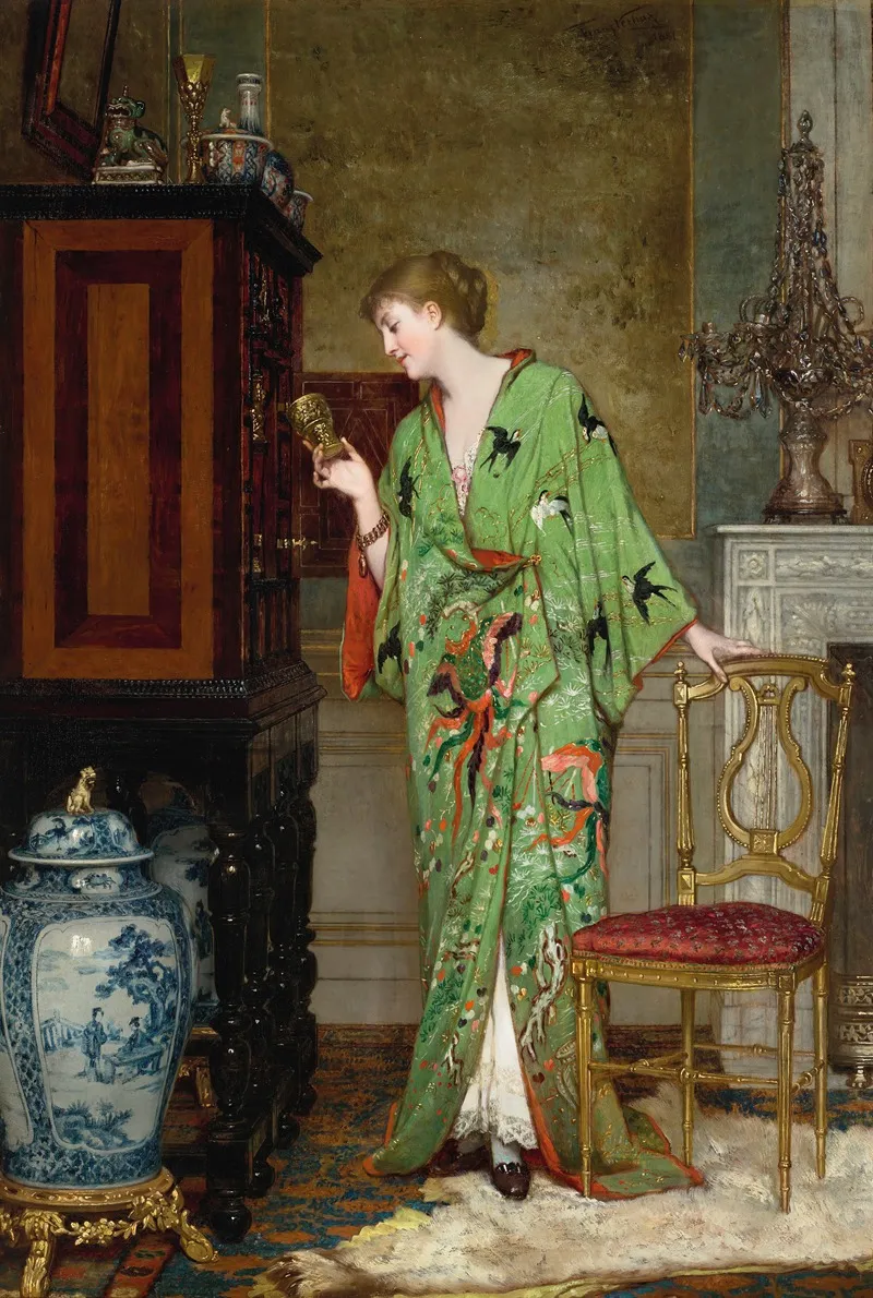 La Collectionneuse Au Kimono Vert