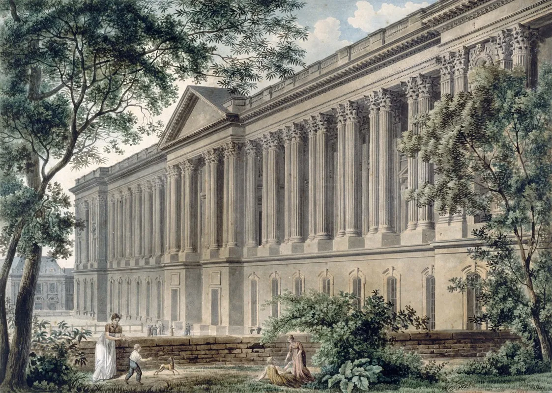 La Colonnade Du Louvre Prise Du Jardin De Lhotel Du Comte Dangiviller
