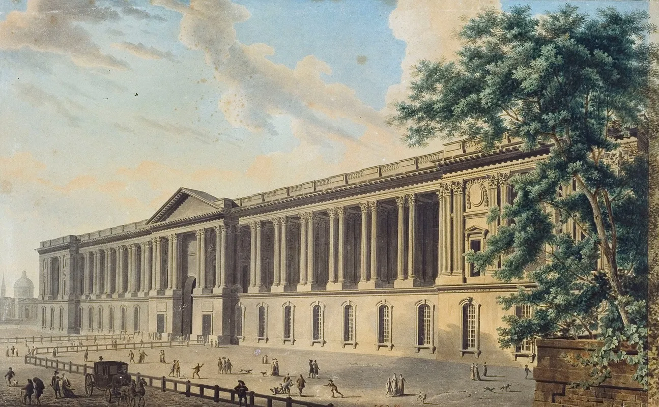 La Colonnade Du Louvre Vers 1800 Du Cote De La Terrasse Des Feuillants