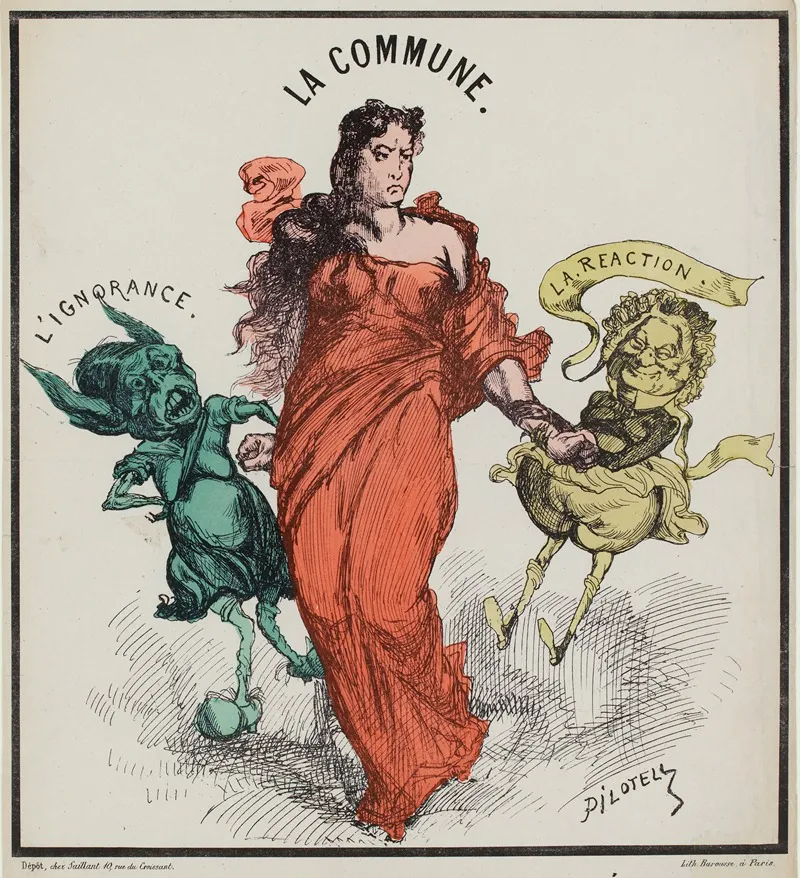 La Commune Arretee Par Lignorance La Reaction Wall Art by Georges Pilotelle - High-Resolution Digital Print
