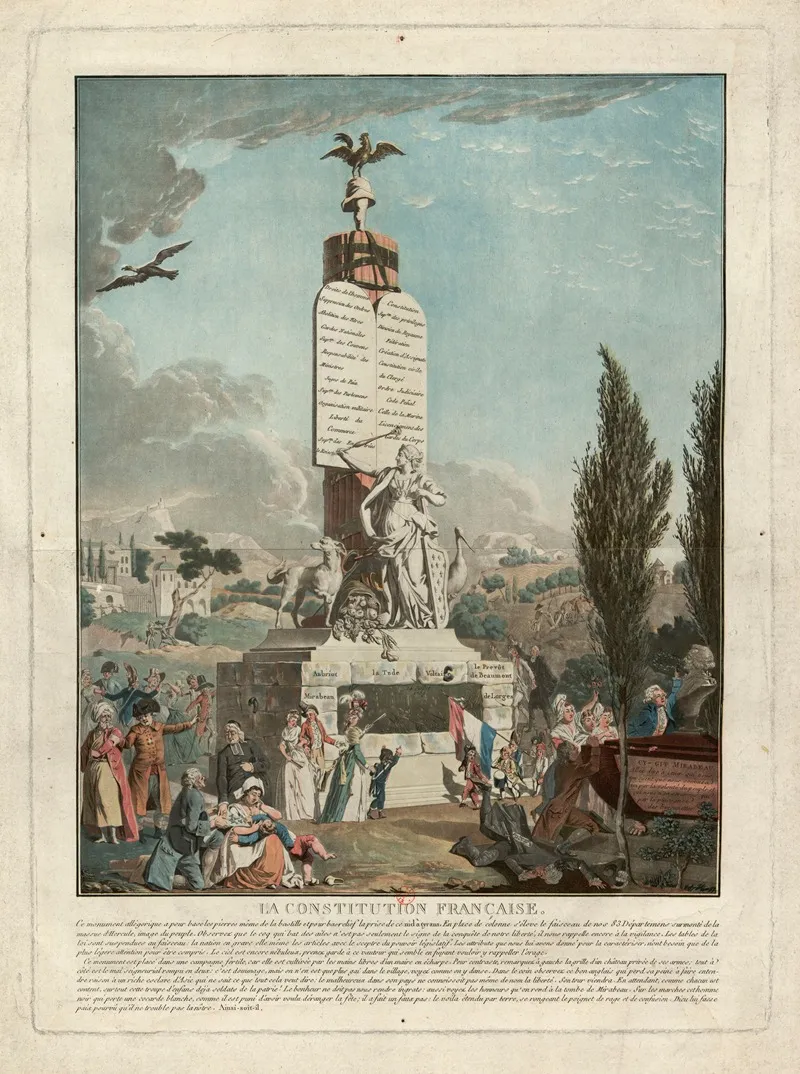 La Constitution Francaise Wall Art by Louis Lecoeur ou Le Coeur - High-Resolution Digital Print