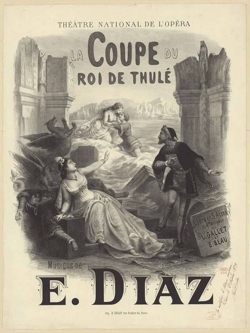 La Coupe Du Roi De Thule Opera En 3 Actes Et 4 Tableaux De L Gallet Et E Blau Wall Art by Pierre-Auguste Lamy - High-Resolution Digital Print