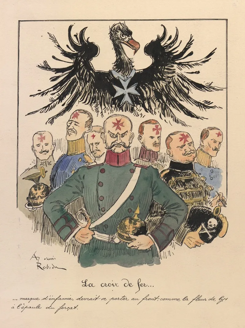 La Croix De Fer Marque Dinfamie Wall Art by Albert Robida - High-Resolution Digital Print