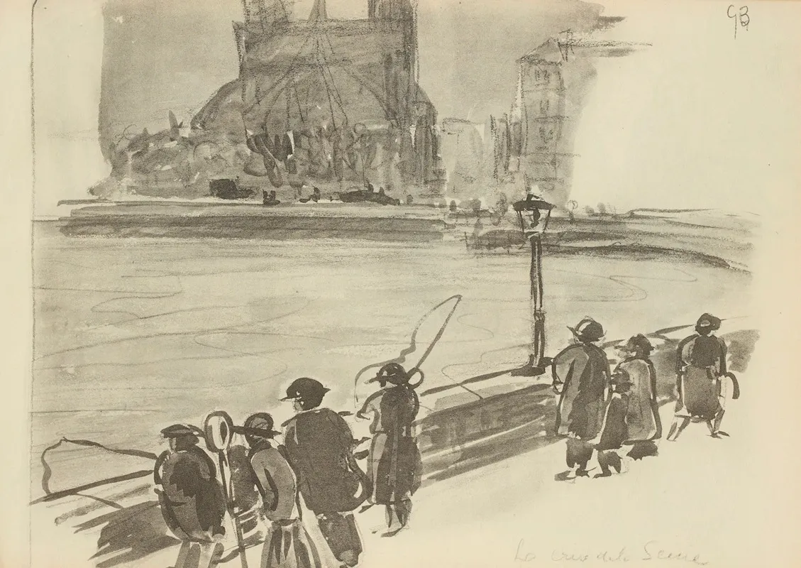 La Crue De La Seine Wall Art by Paul Goute - High-Resolution Digital Print