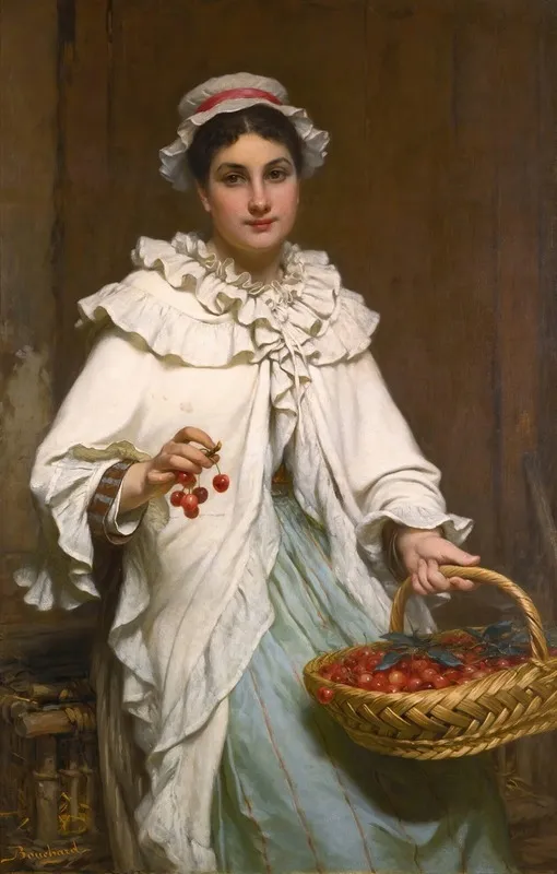La Cueilleuse De Cerises Wall Art by Pierre Louis Bouchard - High-Resolution Digital Print