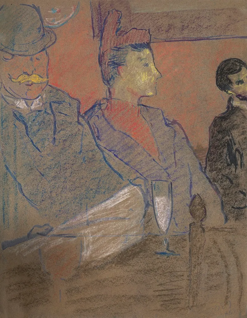 La Dame Au Cafe 2 Wall Art by Louis Valtat - Canvas Print
