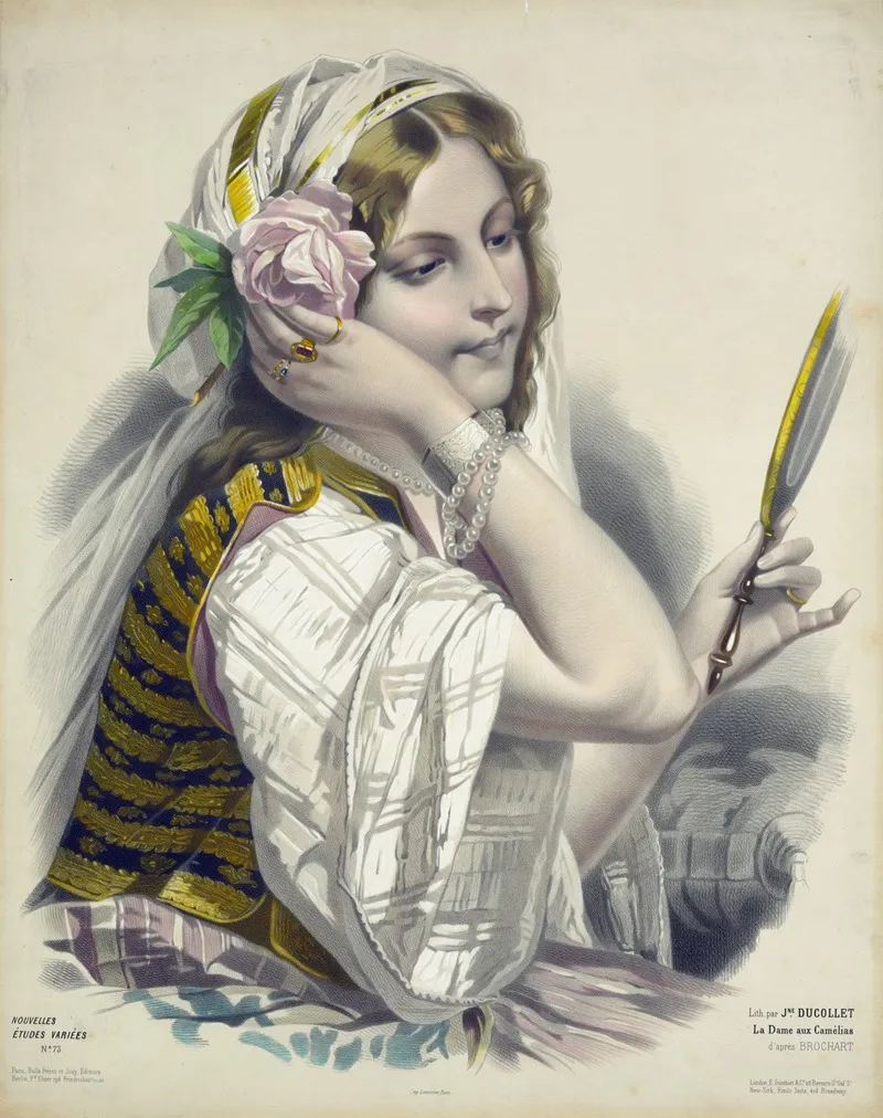 La Dame Aux Camelias 2 Wall Art by Joséphine Ducollet - High-Resolution Digital Print