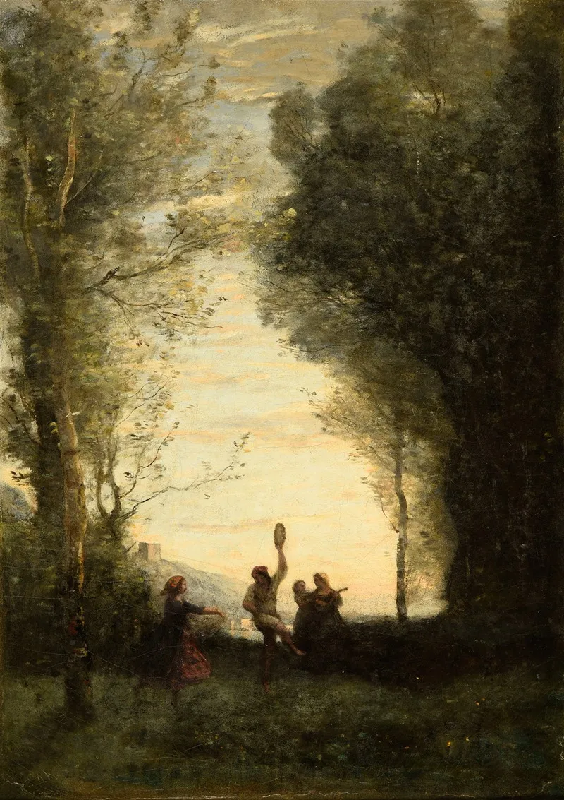 La Danse Italienne Wall Art by Jean-Baptiste-Camille Corot - High-Resolution Digital Print