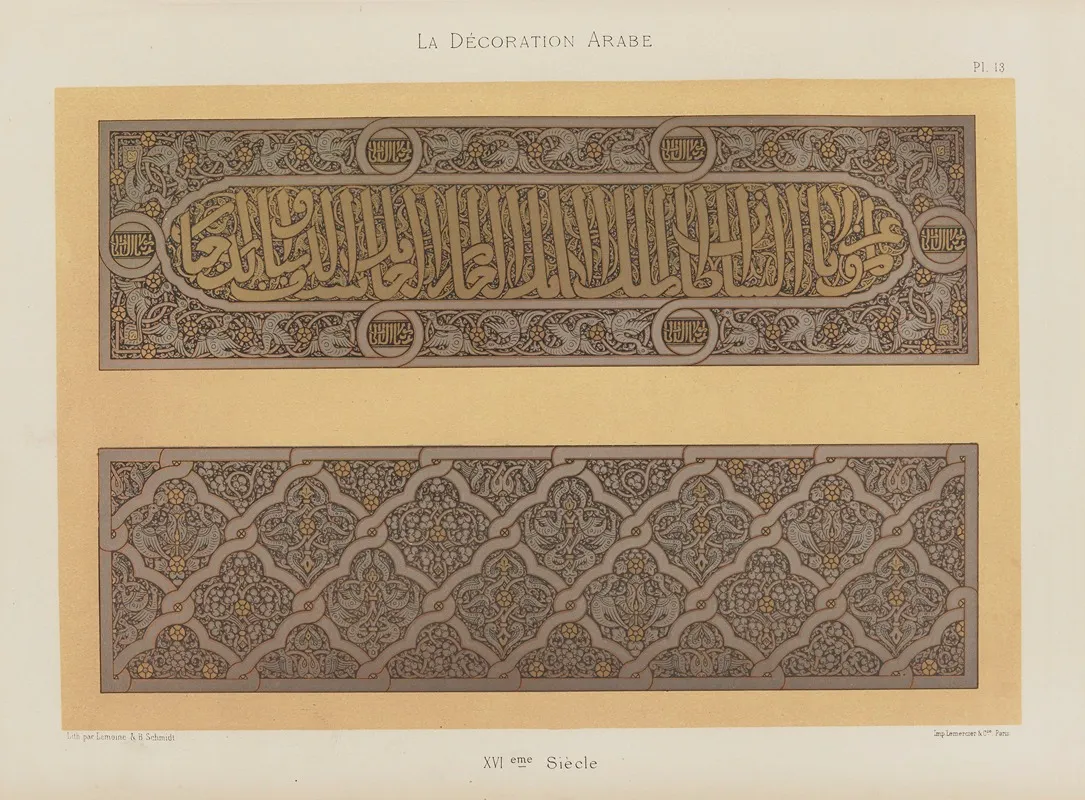 La Decoration Arabe Pl 09 Wall Art by Marpon et Flammarion - High-Resolution Digital Print