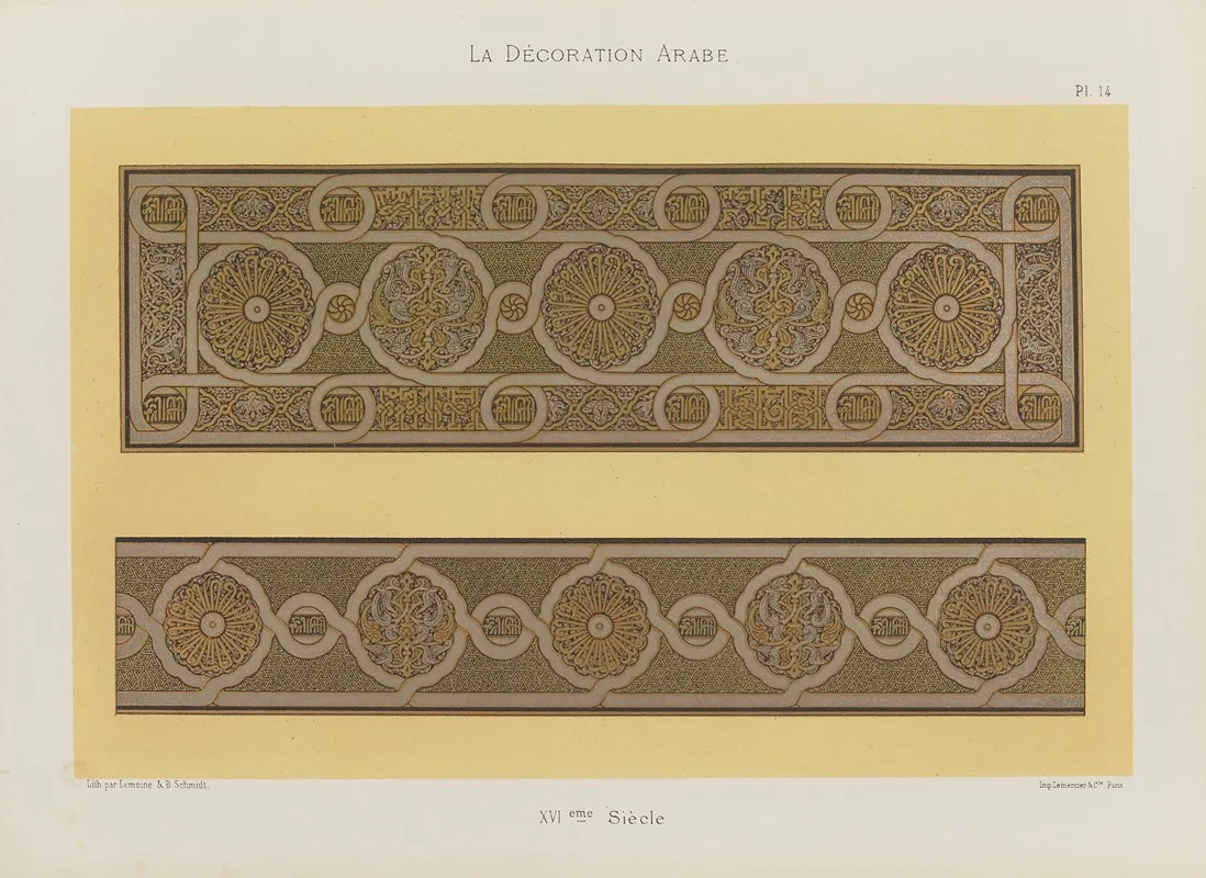 La Decoration Arabe Pl 10 Wall Art by Marpon et Flammarion - High-Resolution Digital Print