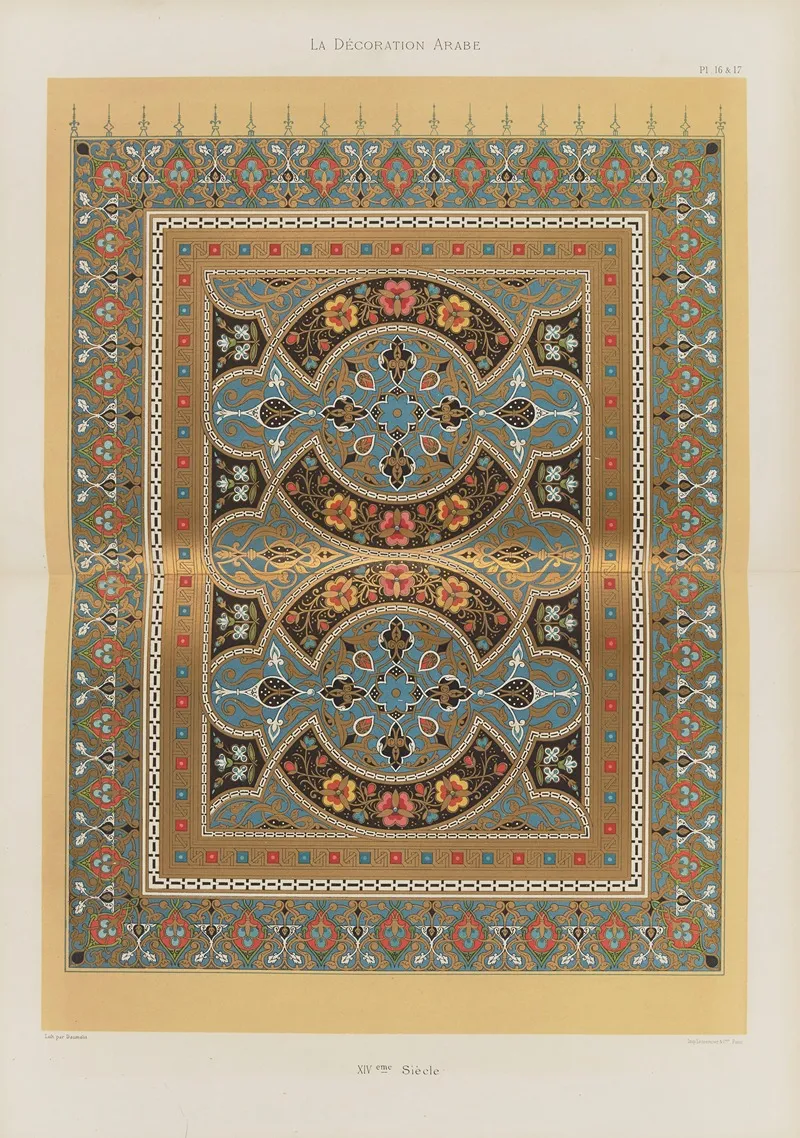 La Decoration Arabe Pl 12 Wall Art by Marpon et Flammarion - High-Resolution Digital Print