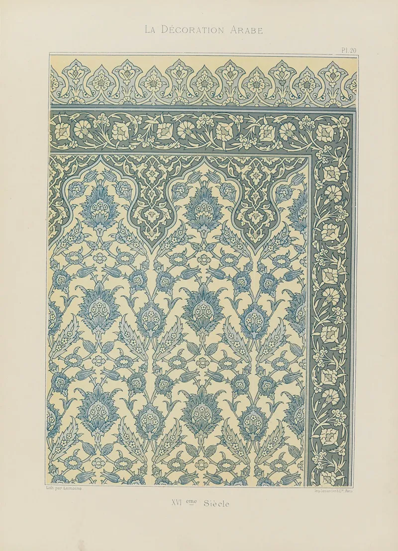 La Decoration Arabe Pl 15 Wall Art by Marpon et Flammarion - High-Resolution Digital Print