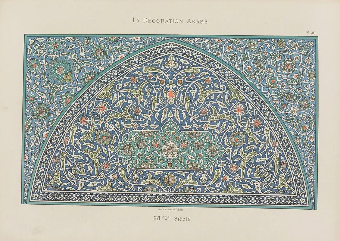 La Decoration Arabe Pl 23 Wall Art by Marpon et Flammarion - High-Resolution Digital Print