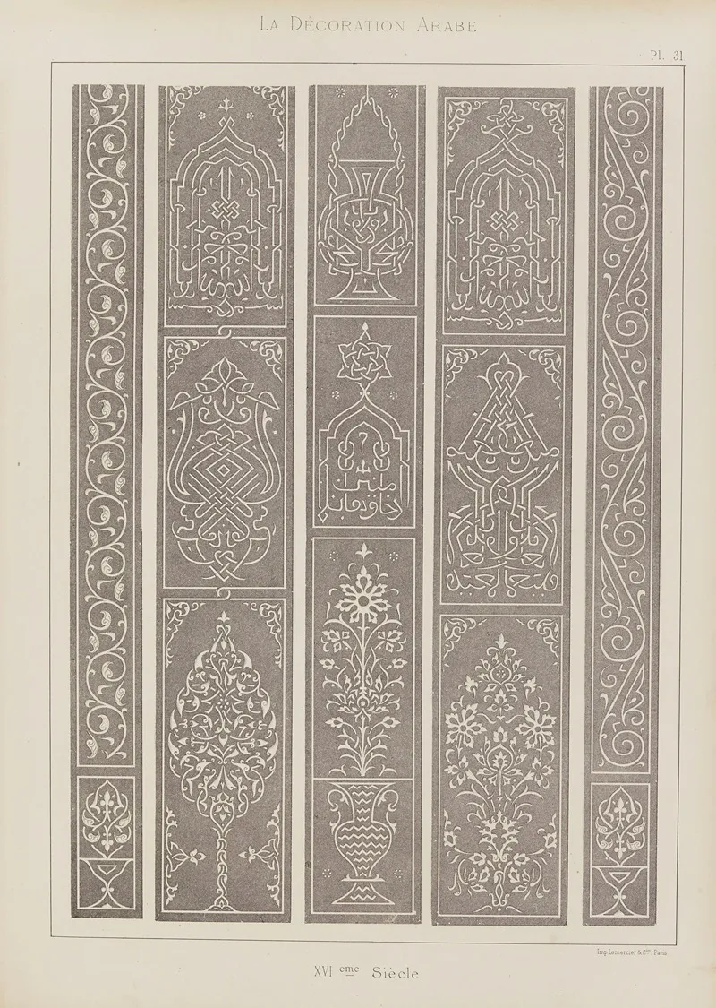 La Decoration Arabe Pl 24 Wall Art by Marpon et Flammarion - High-Resolution Digital Print