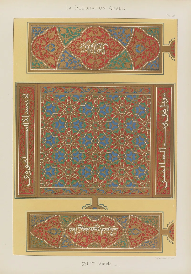 La Decoration Arabe Pl 26 Wall Art by Marpon et Flammarion - High-Resolution Digital Print