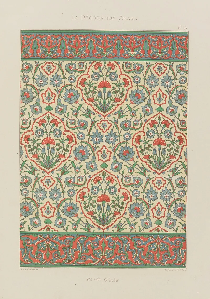 La Decoration Arabe Pl 28 Wall Art by Marpon et Flammarion - High-Resolution Digital Print