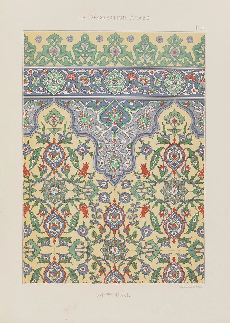 La Decoration Arabe Pl 29 Wall Art by Marpon et Flammarion - High-Resolution Digital Print