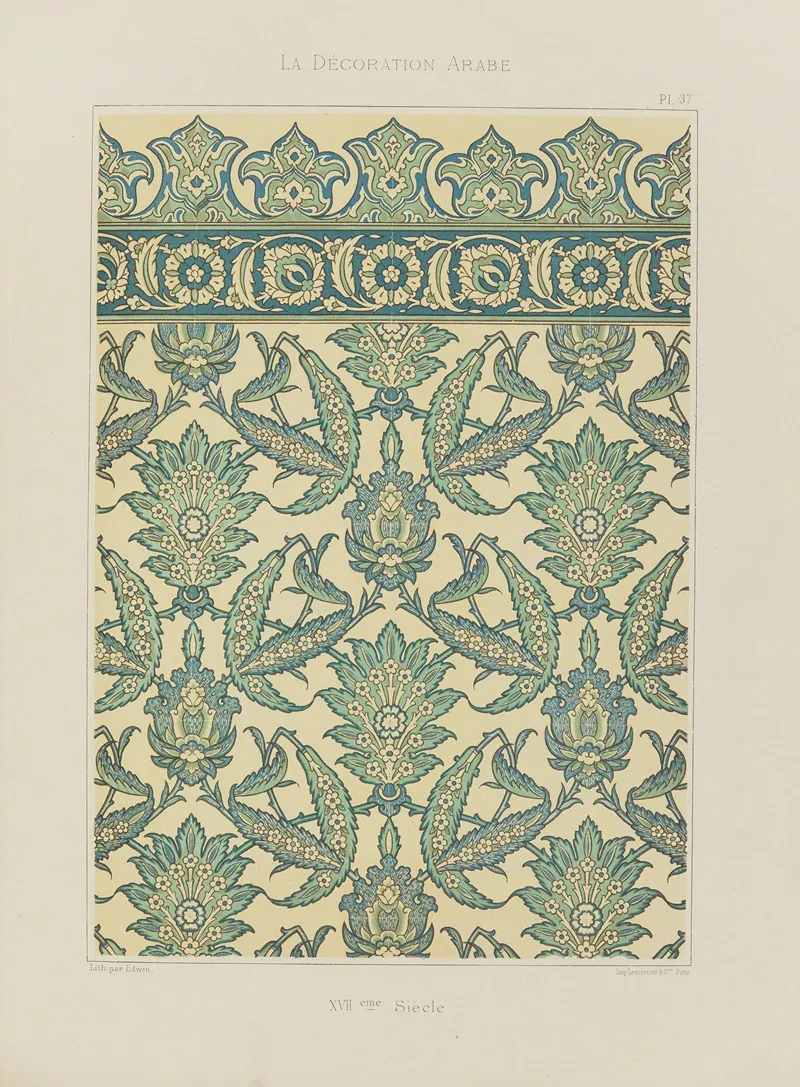 La Decoration Arabe Pl 30 Wall Art by Marpon et Flammarion - High-Resolution Digital Print