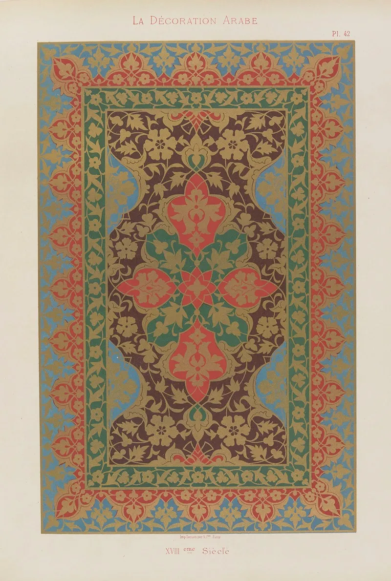 La Decoration Arabe Pl 34 Wall Art by Marpon et Flammarion - High-Resolution Digital Print