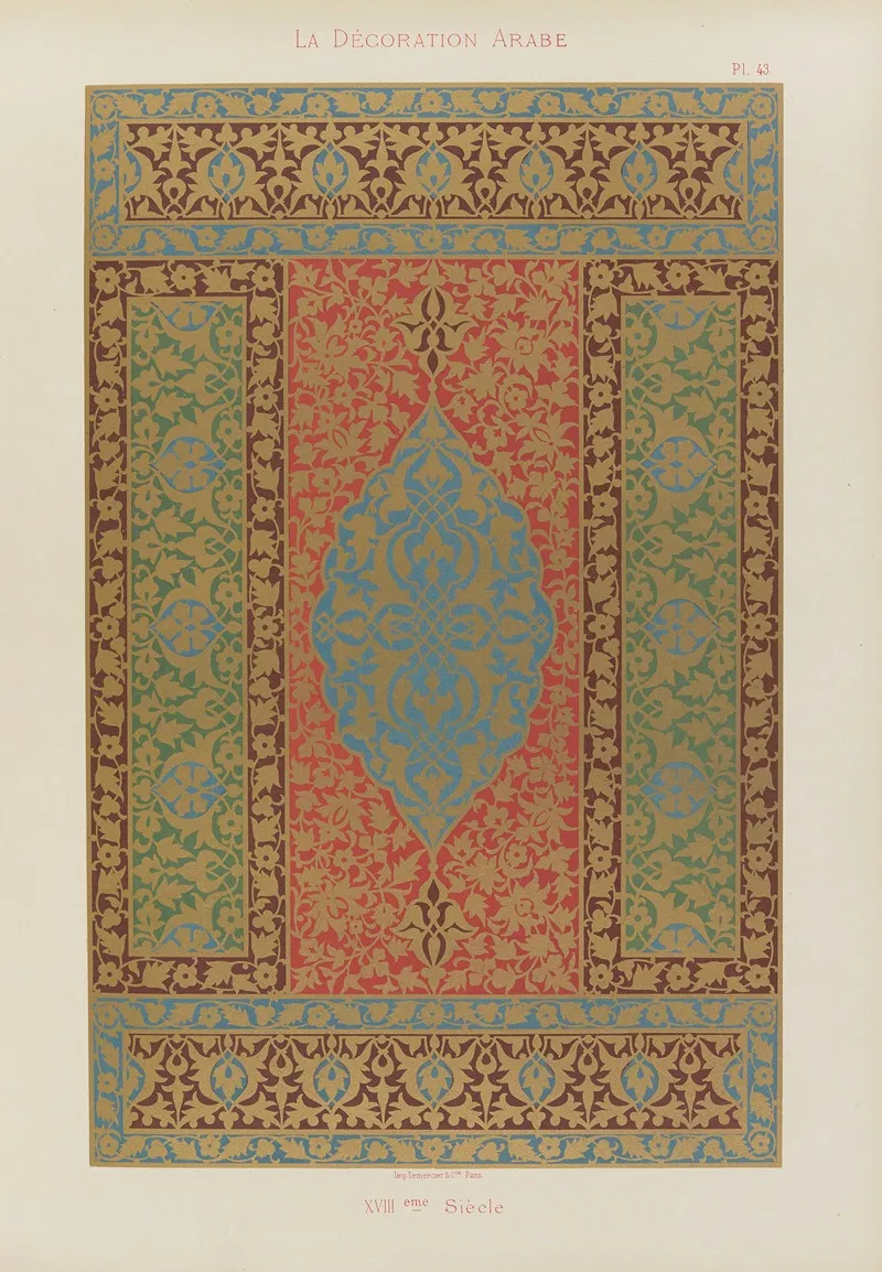 La Decoration Arabe Pl 35 Wall Art by Marpon et Flammarion - High-Resolution Digital Print