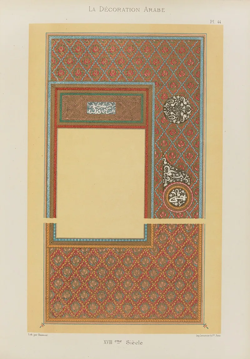 La Decoration Arabe Pl 36 Wall Art by Marpon et Flammarion - High-Resolution Digital Print