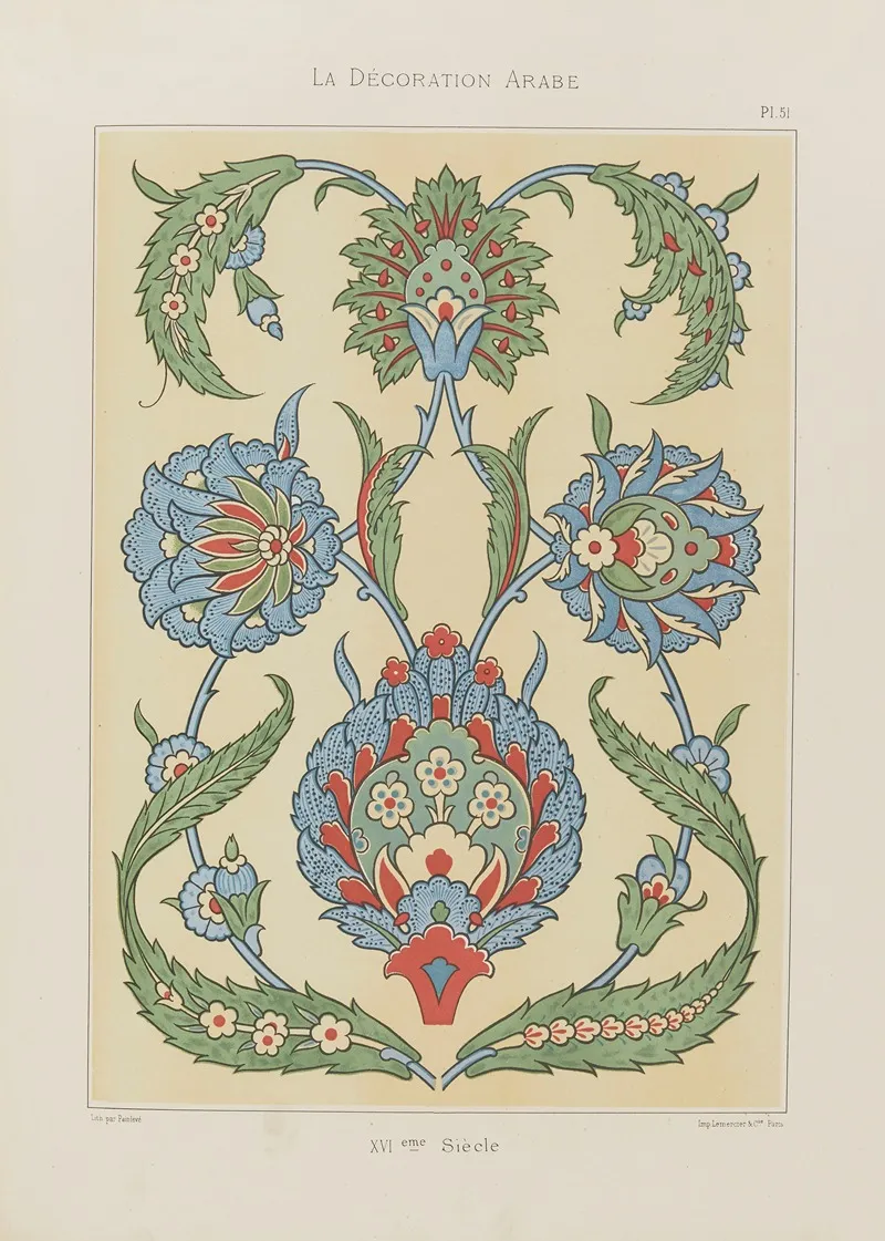 La Decoration Arabe Pl 43 Wall Art by Marpon et Flammarion - High-Resolution Digital Print