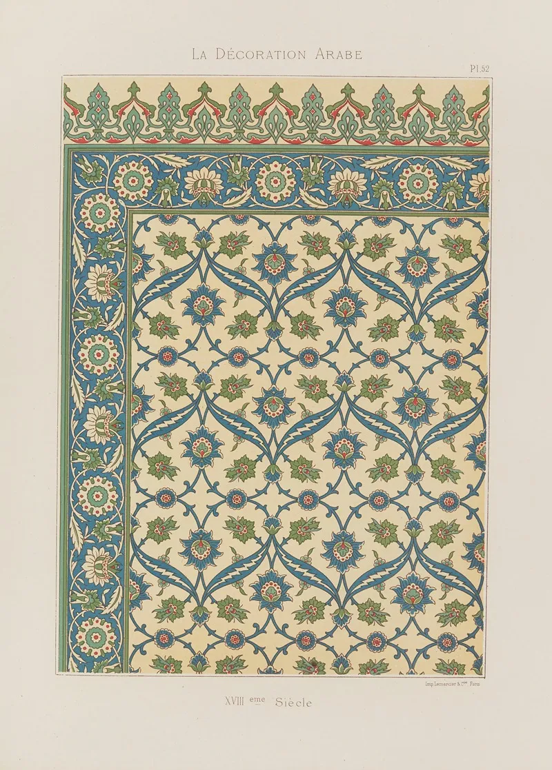 La Decoration Arabe Pl 44 Wall Art by Marpon et Flammarion - High-Resolution Digital Print