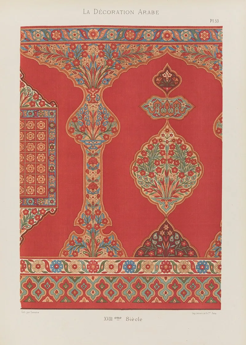 La Decoration Arabe Pl 45 Wall Art by Marpon et Flammarion - High-Resolution Digital Print