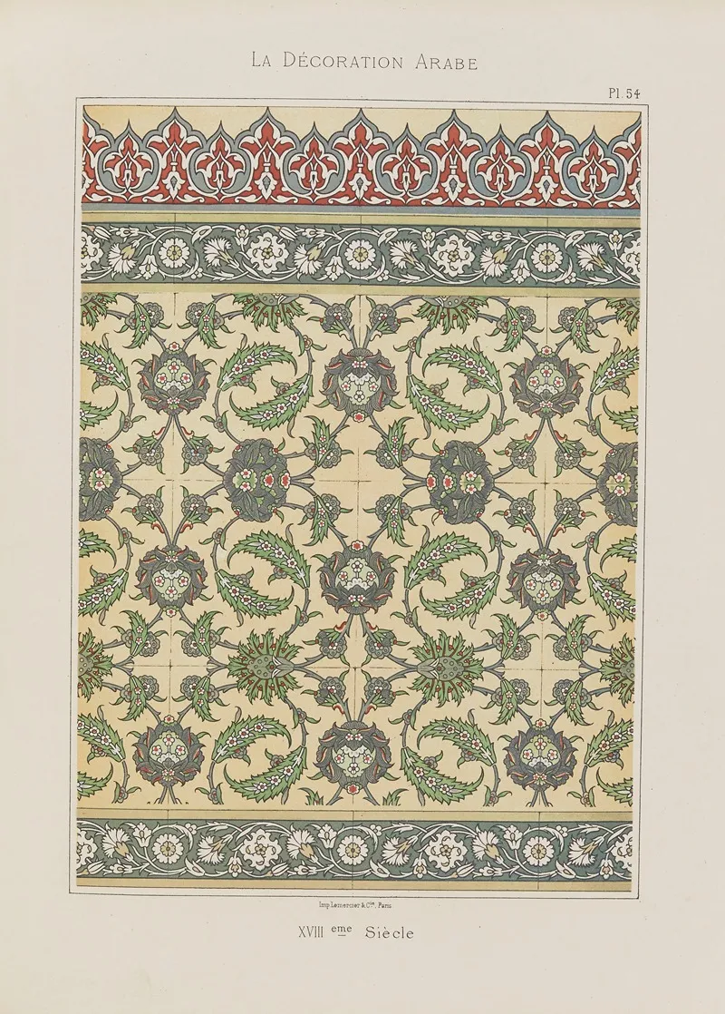 La Decoration Arabe Pl 46 Wall Art by Marpon et Flammarion - High-Resolution Digital Print