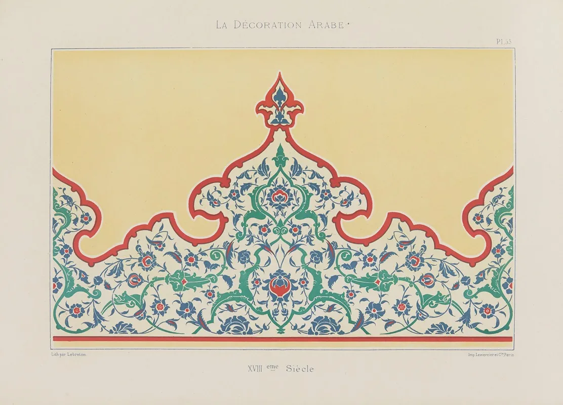 La Decoration Arabe Pl 47 Wall Art by Marpon et Flammarion - High-Resolution Digital Print