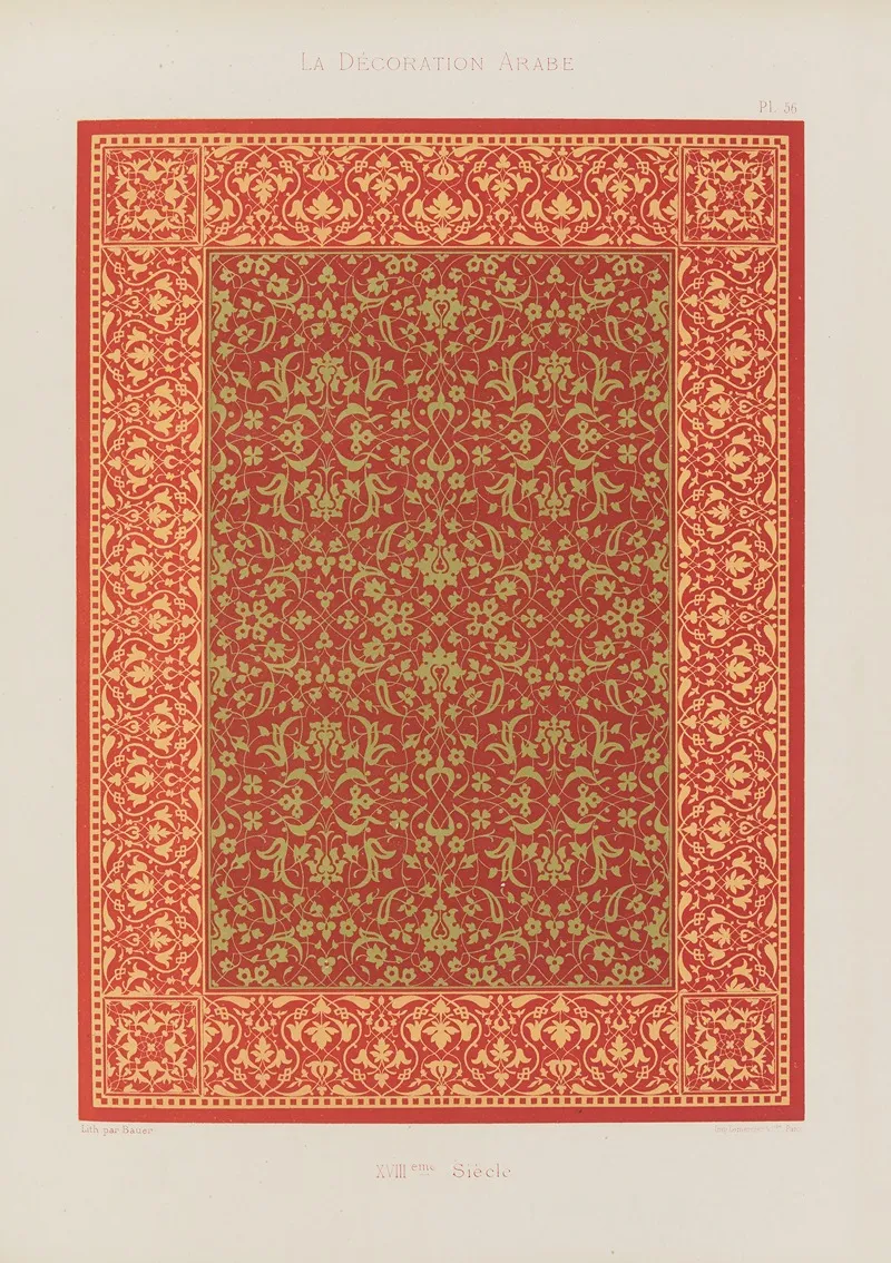 La Decoration Arabe Pl 48 Wall Art by Marpon et Flammarion - High-Resolution Digital Print