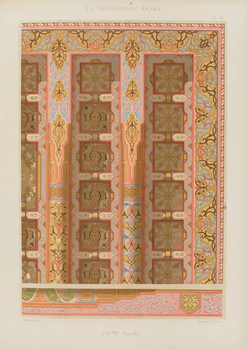 La Decoration Arabe Pl 50 Wall Art by Marpon et Flammarion - High-Resolution Digital Print