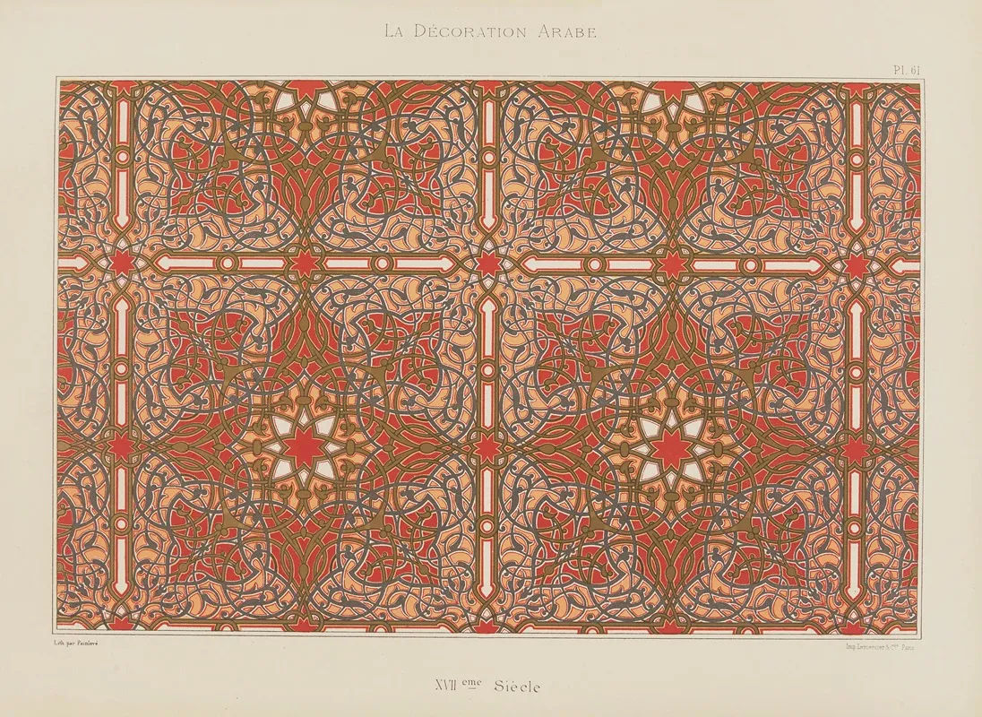 La Decoration Arabe Pl 52 Wall Art by Marpon et Flammarion - High-Resolution Digital Print