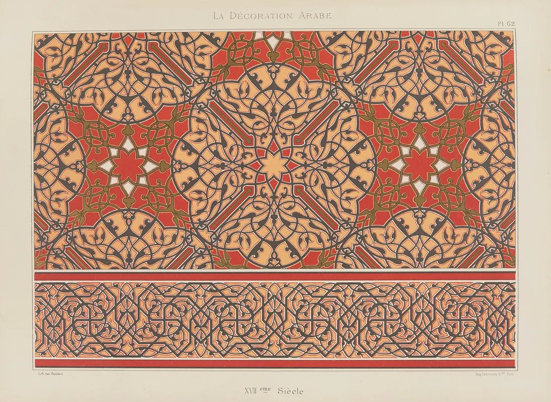 La Decoration Arabe Pl 53 Wall Art by Marpon et Flammarion - High-Resolution Digital Print