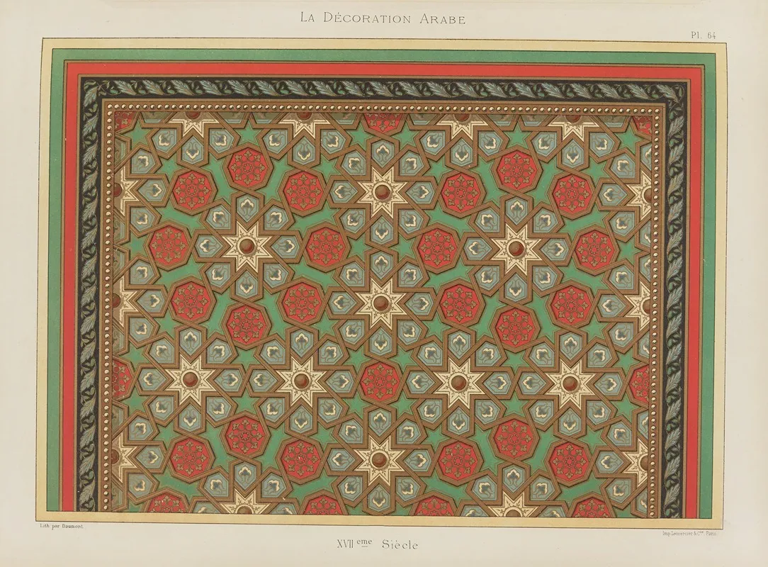 La Decoration Arabe Pl 55 Wall Art by Marpon et Flammarion - High-Resolution Digital Print