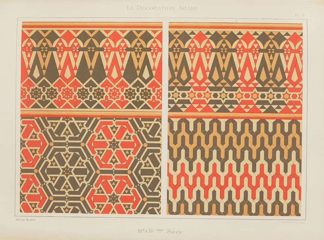 La Decoration Arabe Pl 60 Wall Art by Marpon et Flammarion - High-Resolution Digital Print