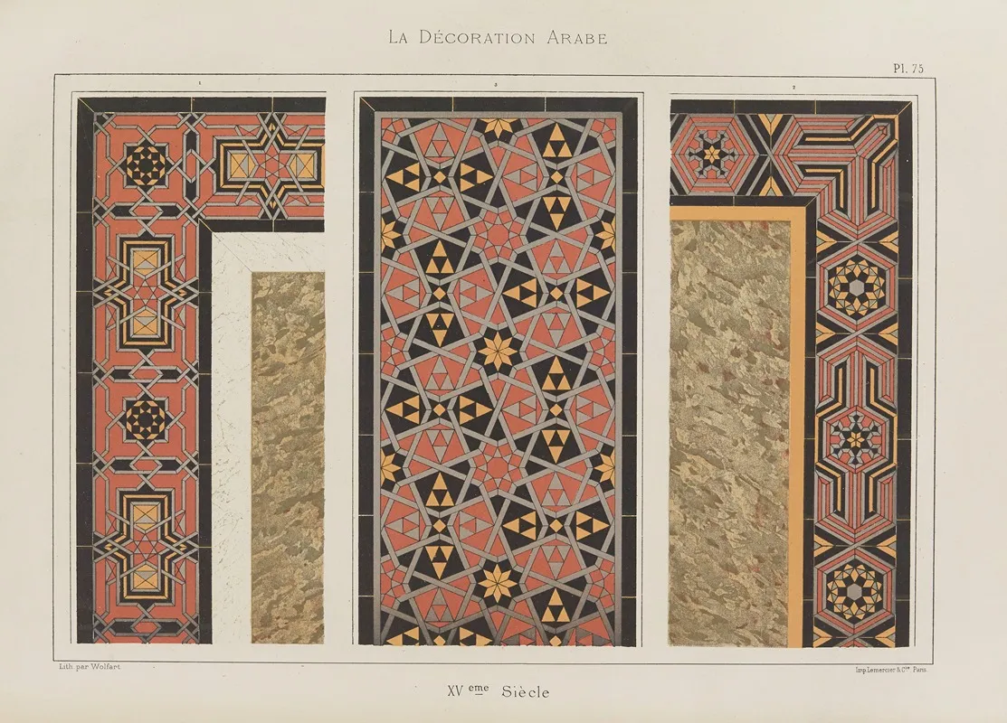La Decoration Arabe Pl 64 Wall Art by Marpon et Flammarion - High-Resolution Digital Print