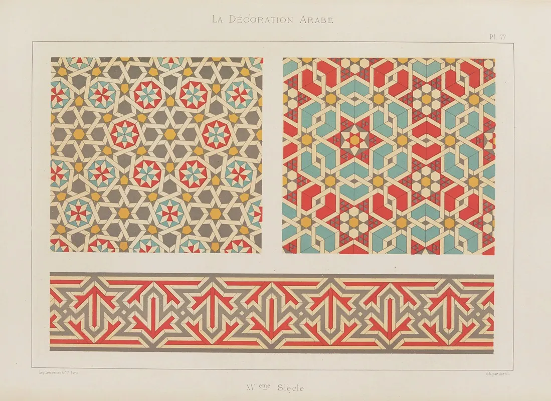 La Decoration Arabe Pl 66 Wall Art by Marpon et Flammarion - High-Resolution Digital Print