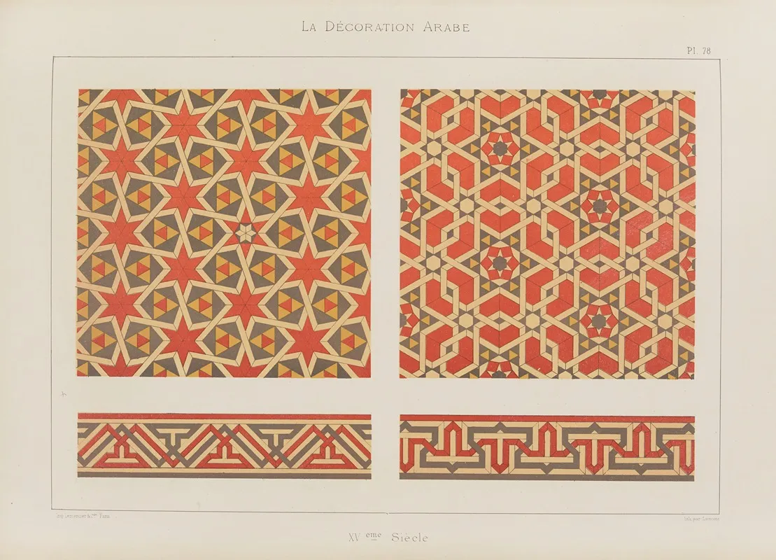 La Decoration Arabe Pl 67 Wall Art by Marpon et Flammarion - High-Resolution Digital Print