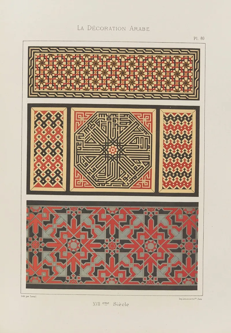 La Decoration Arabe Pl 69 Wall Art by Marpon et Flammarion - High-Resolution Digital Print
