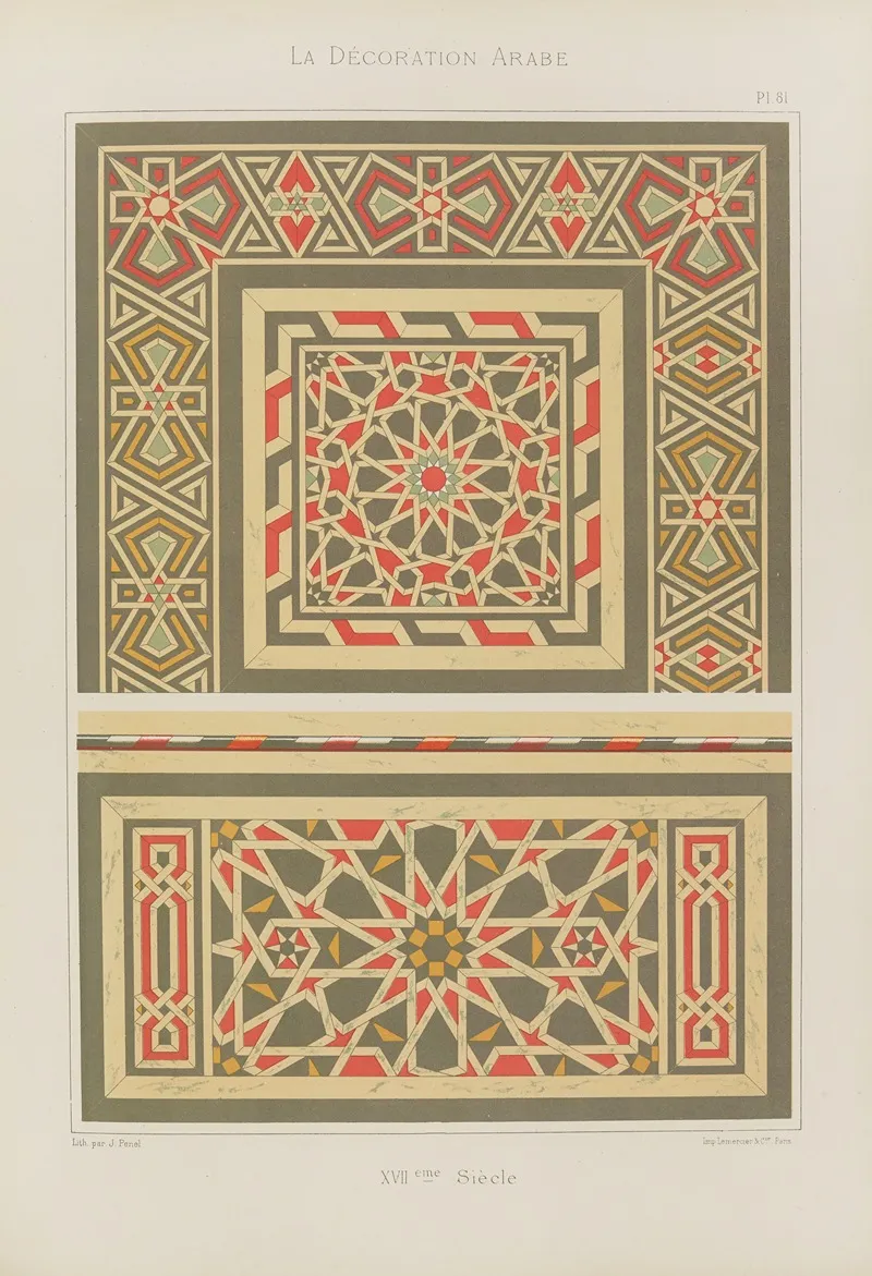 La Decoration Arabe Pl 70 Wall Art by Marpon et Flammarion - High-Resolution Digital Print