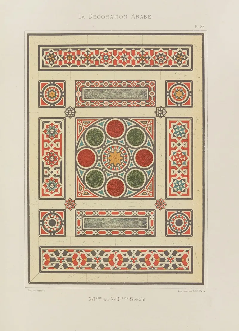 La Decoration Arabe Pl 72 Wall Art by Marpon et Flammarion - High-Resolution Digital Print