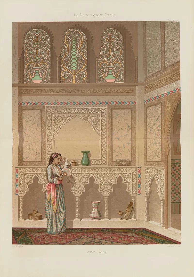 La Decoration Arabe Pl 75 Wall Art by Marpon et Flammarion - High-Resolution Digital Print