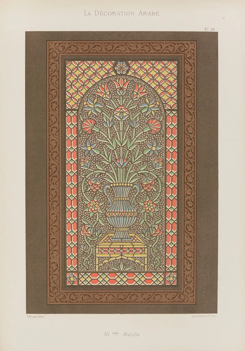 La Decoration Arabe Pl 76 Wall Art by Marpon et Flammarion - High-Resolution Digital Print