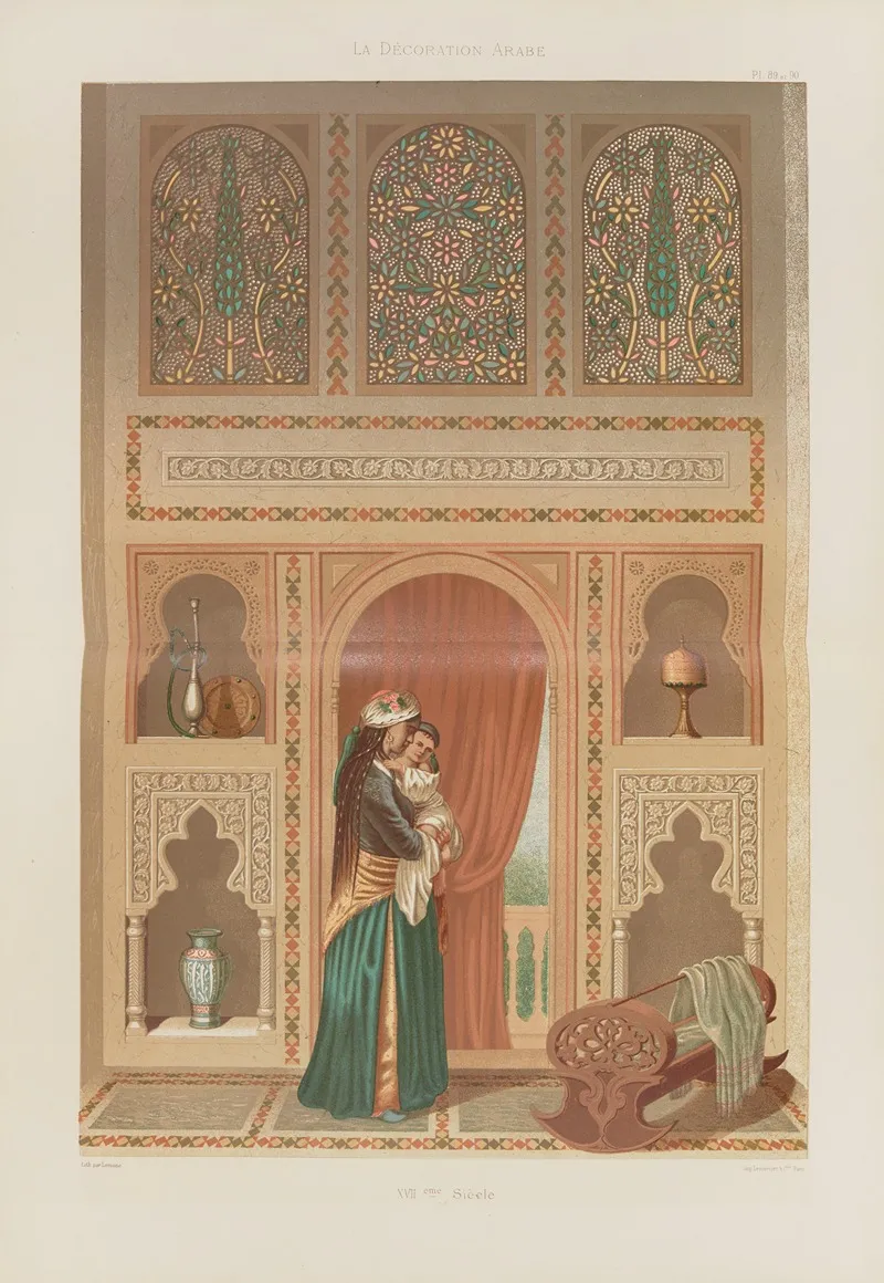 La Decoration Arabe Pl 77 Wall Art by Marpon et Flammarion - High-Resolution Digital Print