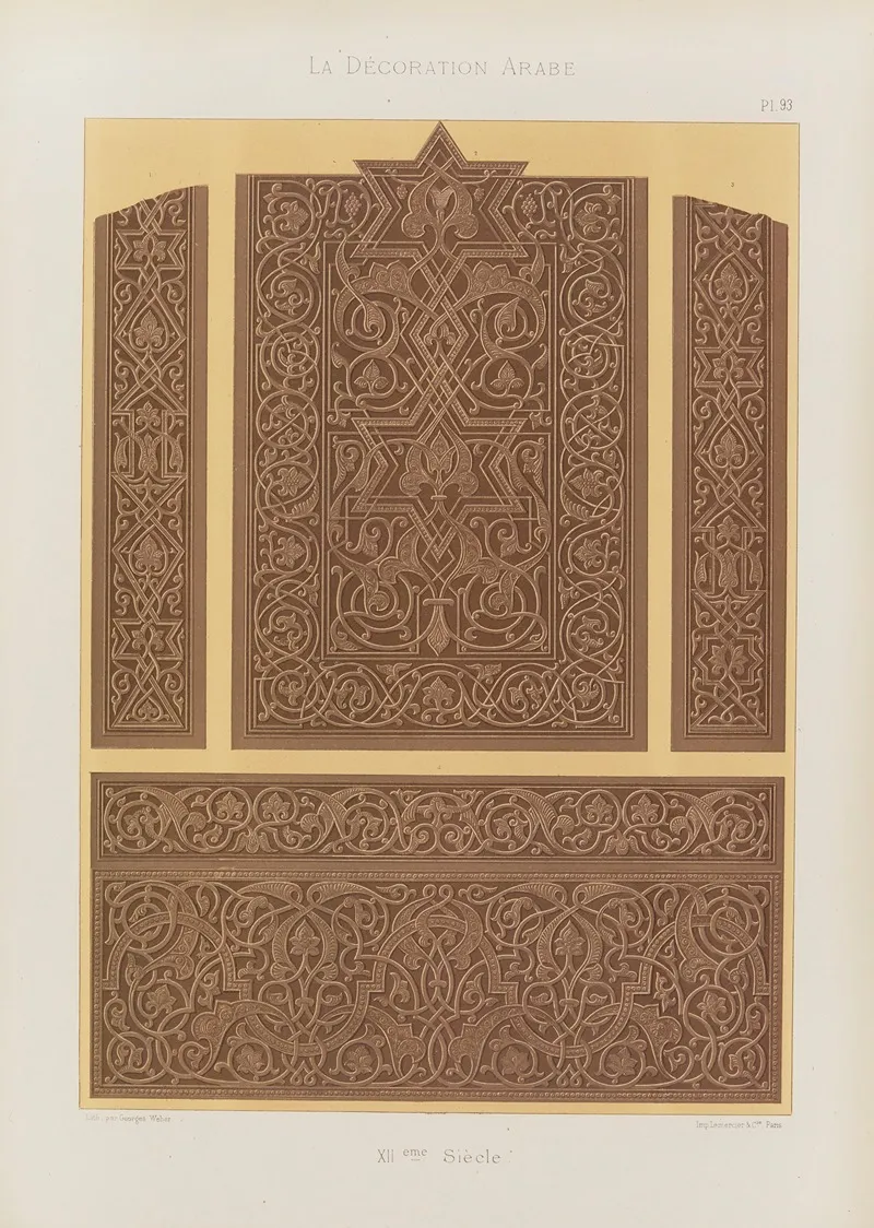 La Decoration Arabe Pl 80 Wall Art by Marpon et Flammarion - High-Resolution Digital Print
