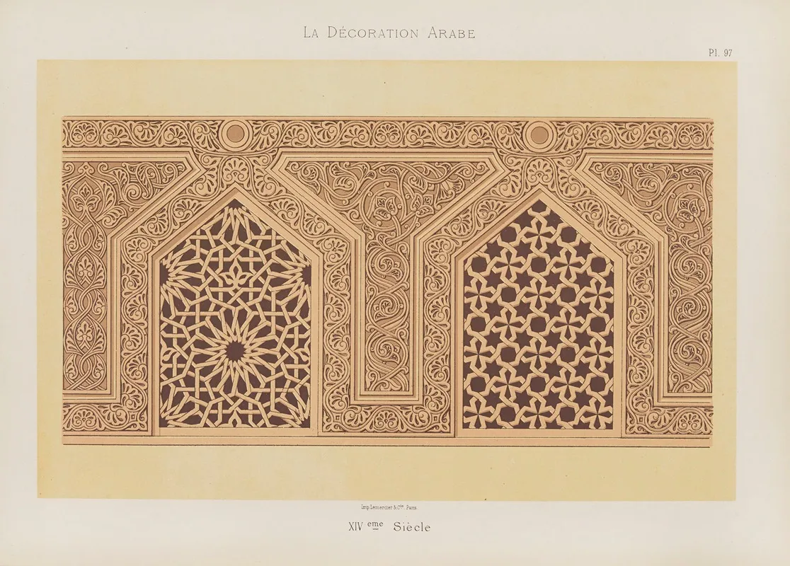 La Decoration Arabe Pl 84 Wall Art by Marpon et Flammarion - High-Resolution Digital Print
