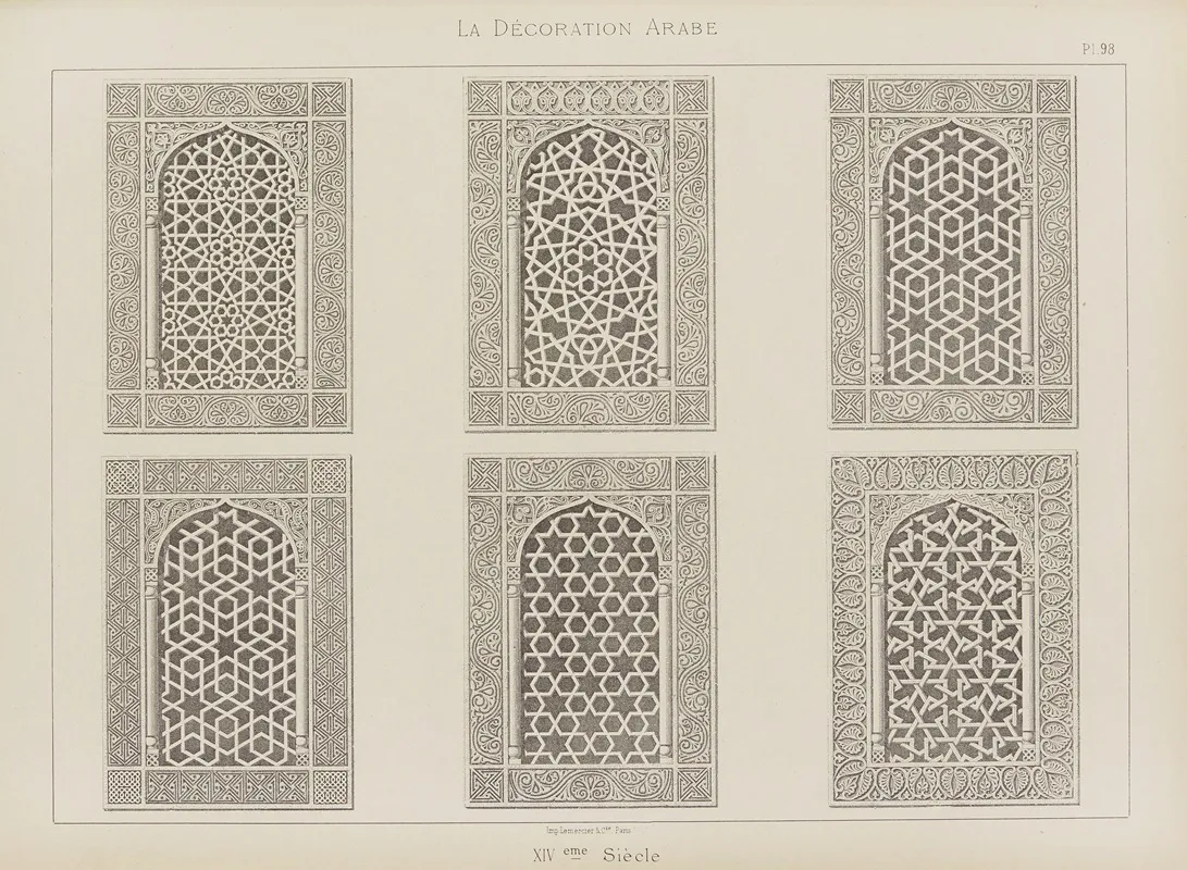 La Decoration Arabe Pl 85 Wall Art by Marpon et Flammarion - High-Resolution Digital Print